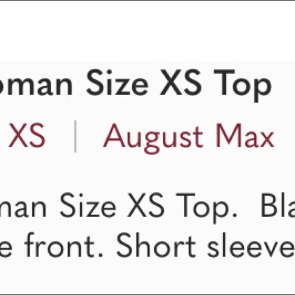August Max Woman Size XS Top - Picture 6 of 8